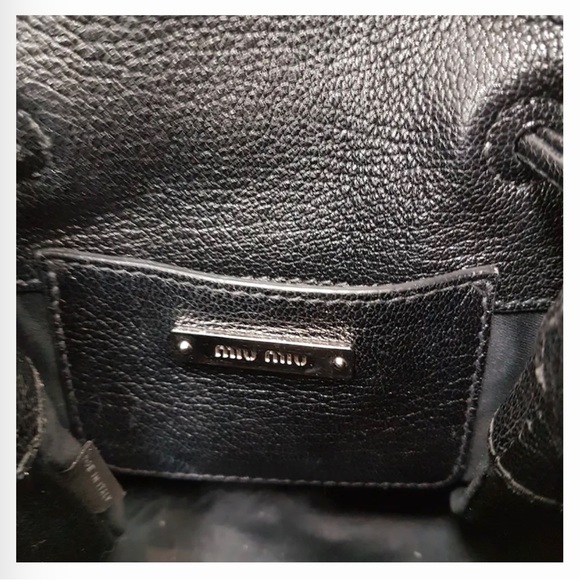 Miu Miu Metallic/Black Bucket Bag - Picture 3 of 9